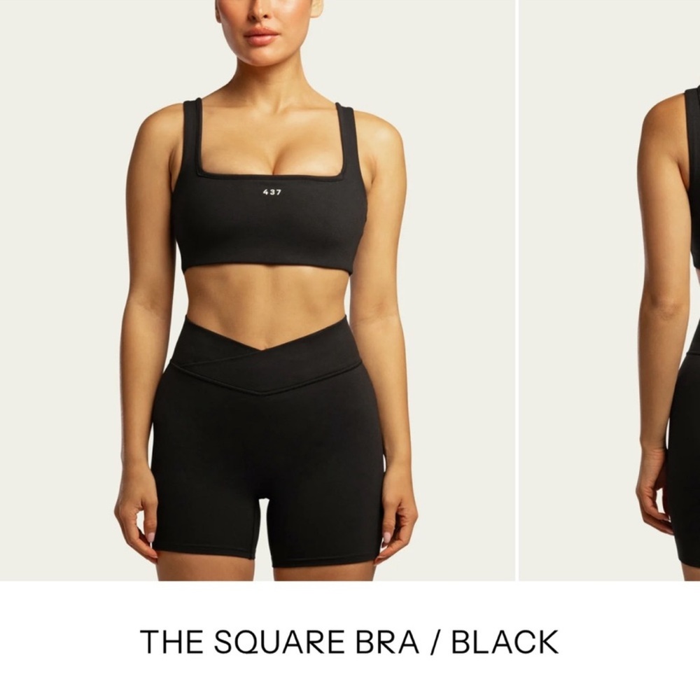 437 Women's Square Bra - Black